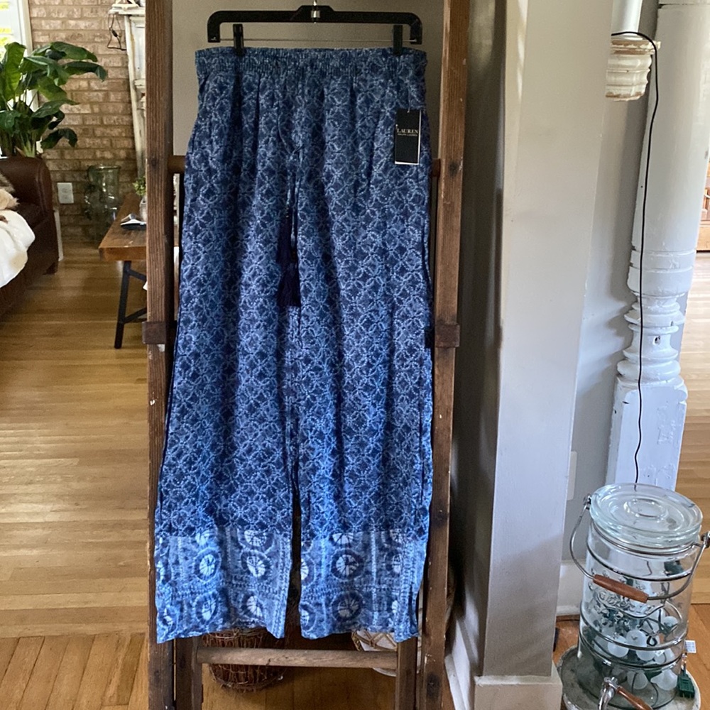 LAUREN Ralph Lauren BLUE CASUAL PANTS HOBO HIPPIE SMALL NEW